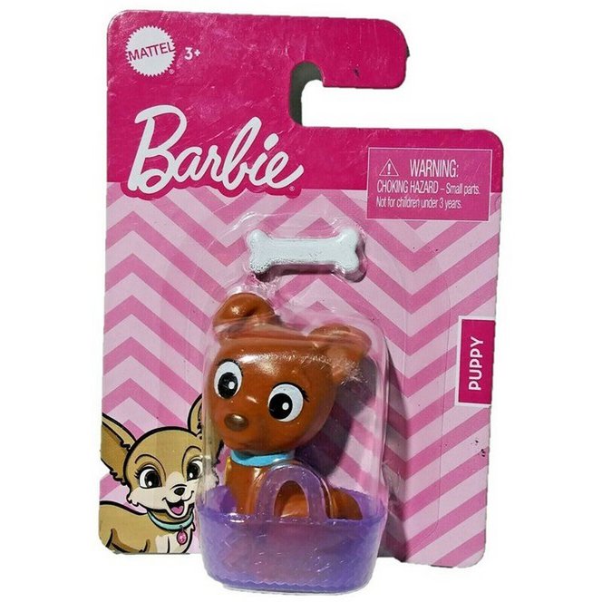 Barbie Mini-Figurinen Haustiere 3 Sortiert mit Zubehör 8x11.5 cm