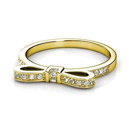 Anello a nastro - oro e cristallo