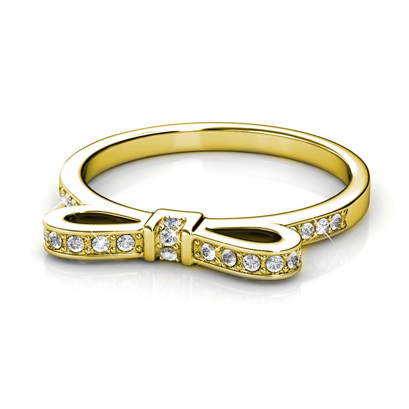 Anello a nastro - oro e cristallo