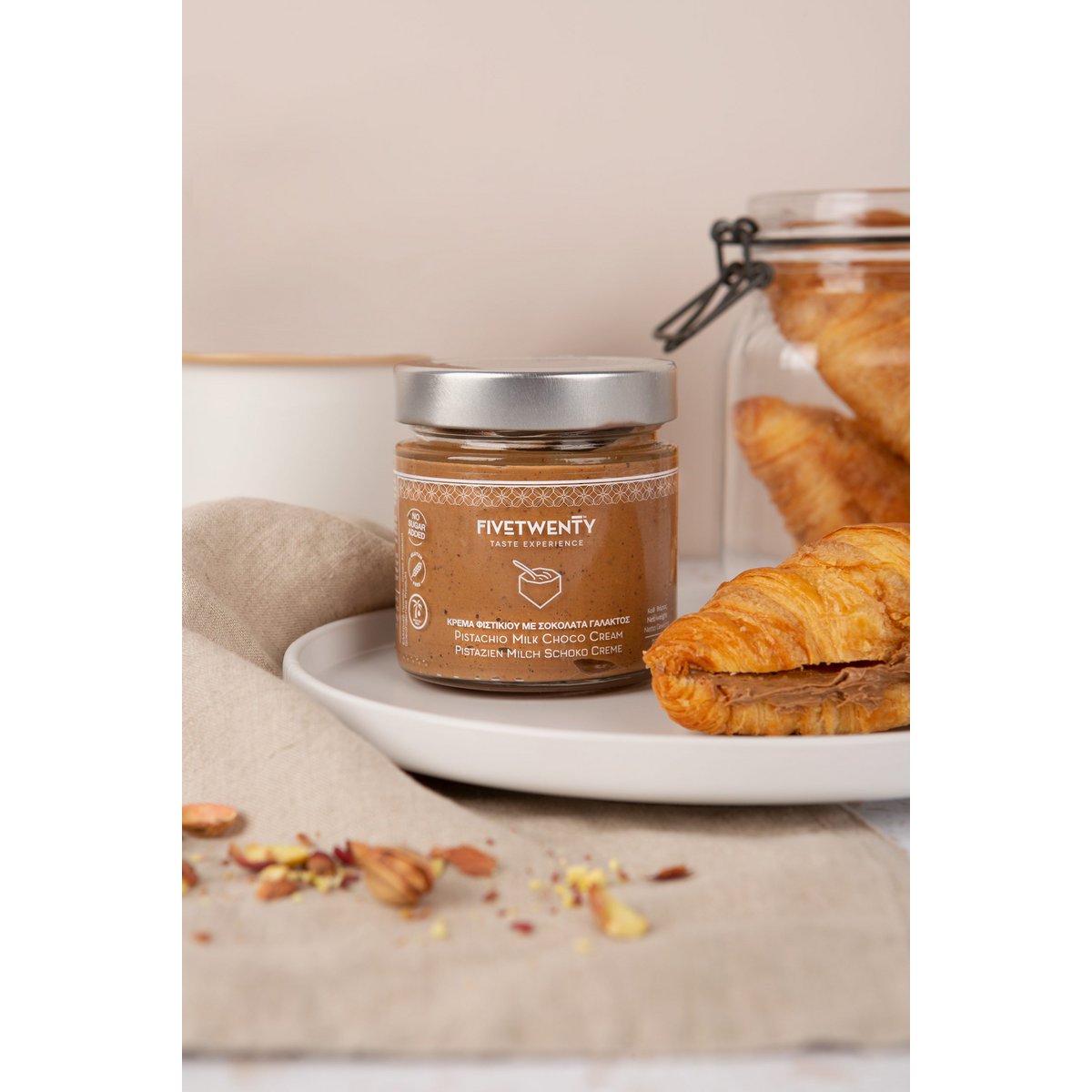 Pistachemelk chocopasta, zonder toegevoegde suiker 200gr.