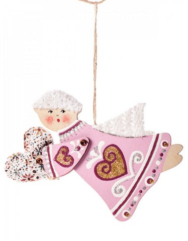 Engelchen mit Herz das Liebe bringt (Rose)