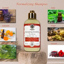 Normalisierendes Shampoo für fettiges Haar, Balance und Pflege 200ml