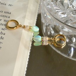 Groene kristallen hanger oorbellen oorringen klein, verguld