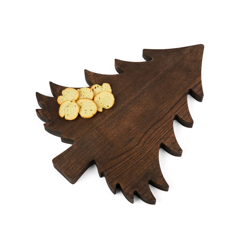 Planche à découper en bois en forme d'arbre pour la préparation quotidienne, le service de collations et la présentation de cuisine rustique