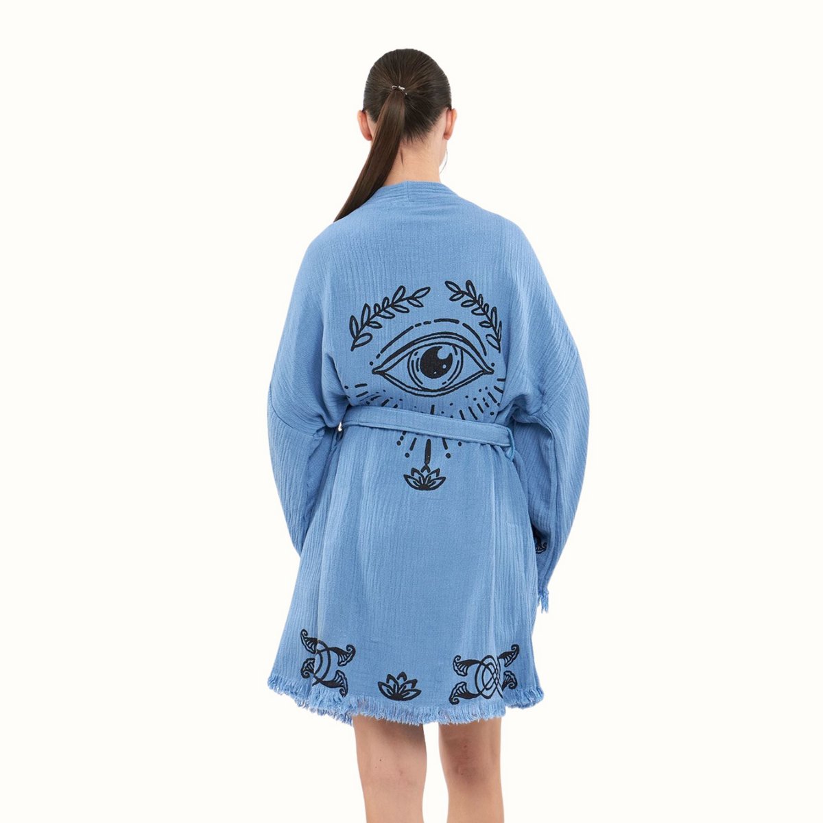 Forever Short Kimono-Azul