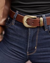 MADE TO ORDER Annie | Classic Belt with Statement Gold Buckle