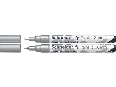 Chrome marker Schneider Paint-It 060/061 etui 2st. 0.8 en 2 mm