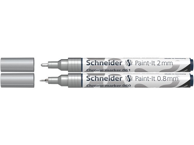 Rotulador cromado Schneider Paint-It 060/061 etui 2º. 0,8 y 2 mm