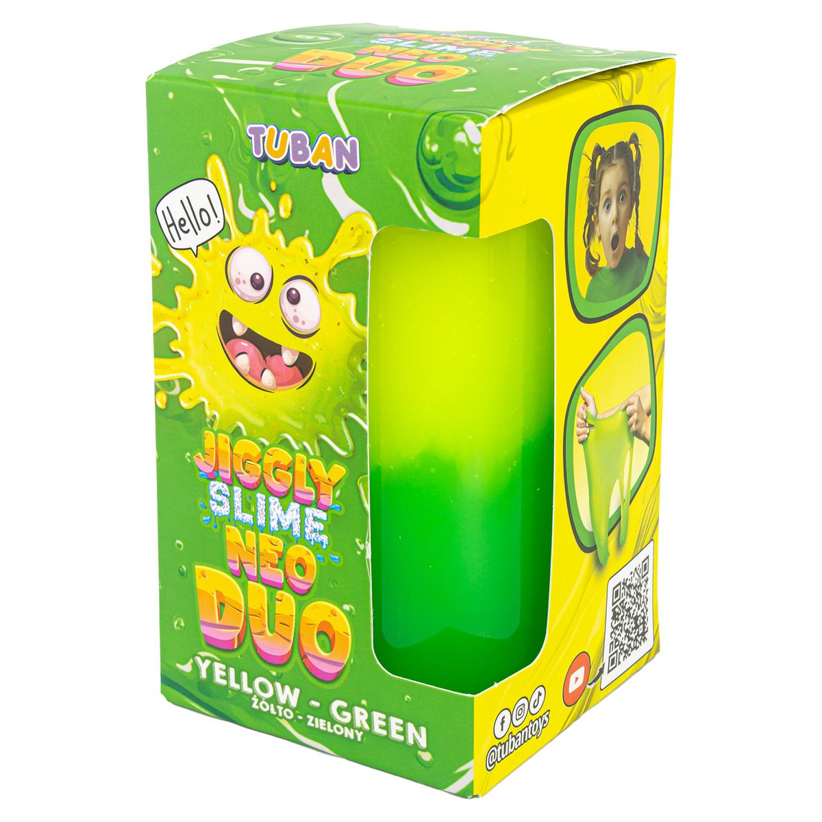 Tuban Slime - Jiggly Slime - Neo Duo - Geel En Groen 430g