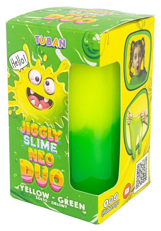 Tuban Slime - Jiggly Slime - Neo Duo - Geel En Groen 430g