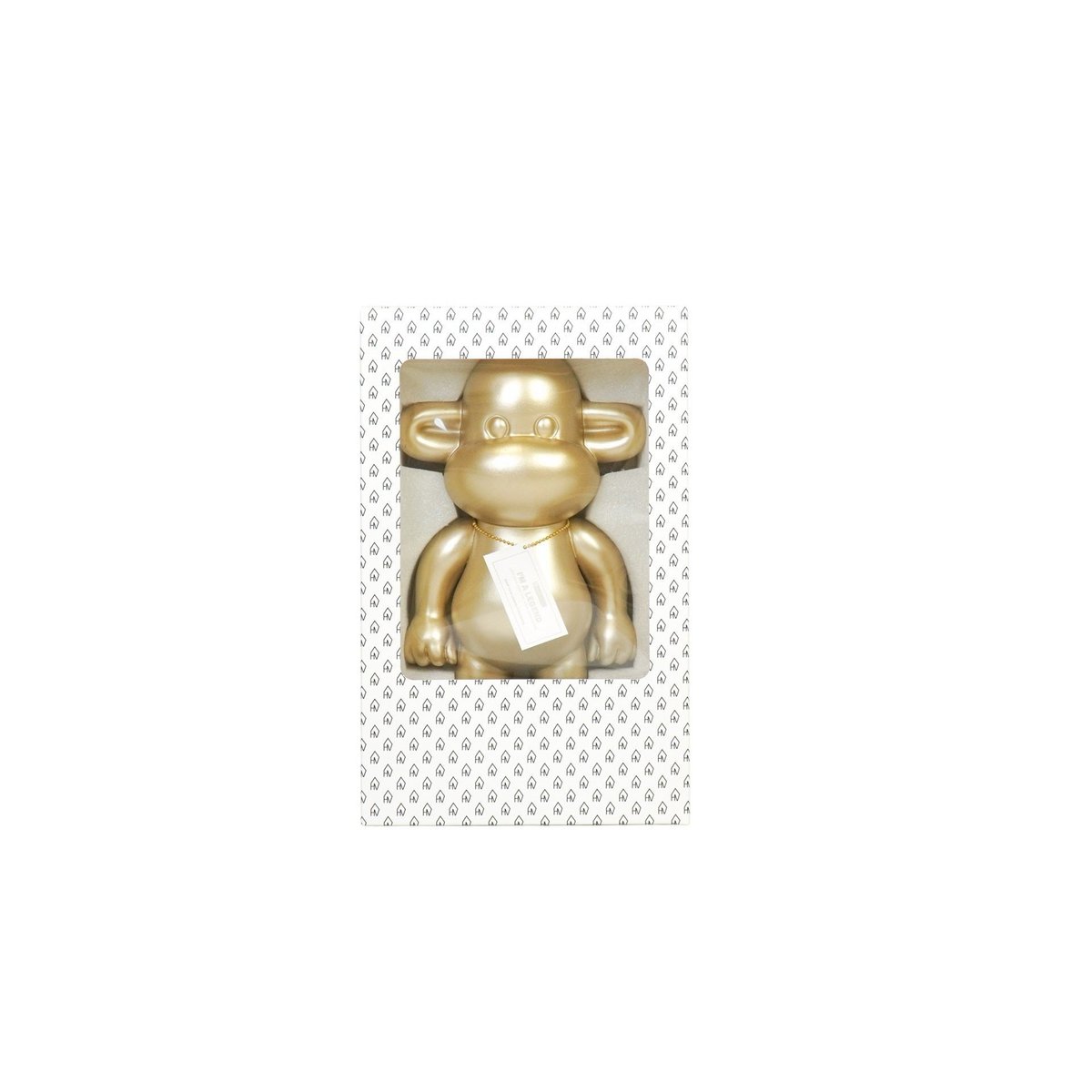 Ornament - Monkey Figurine 'The Legend'- Polyresin - Gold - 20,5x13,5x35cm