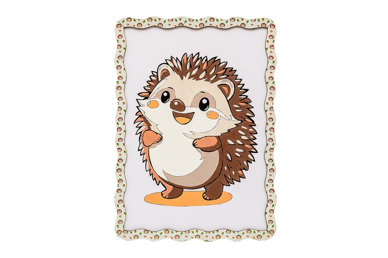 Hedgehog Paint by Numbers Kit for Kids A4 Canvas