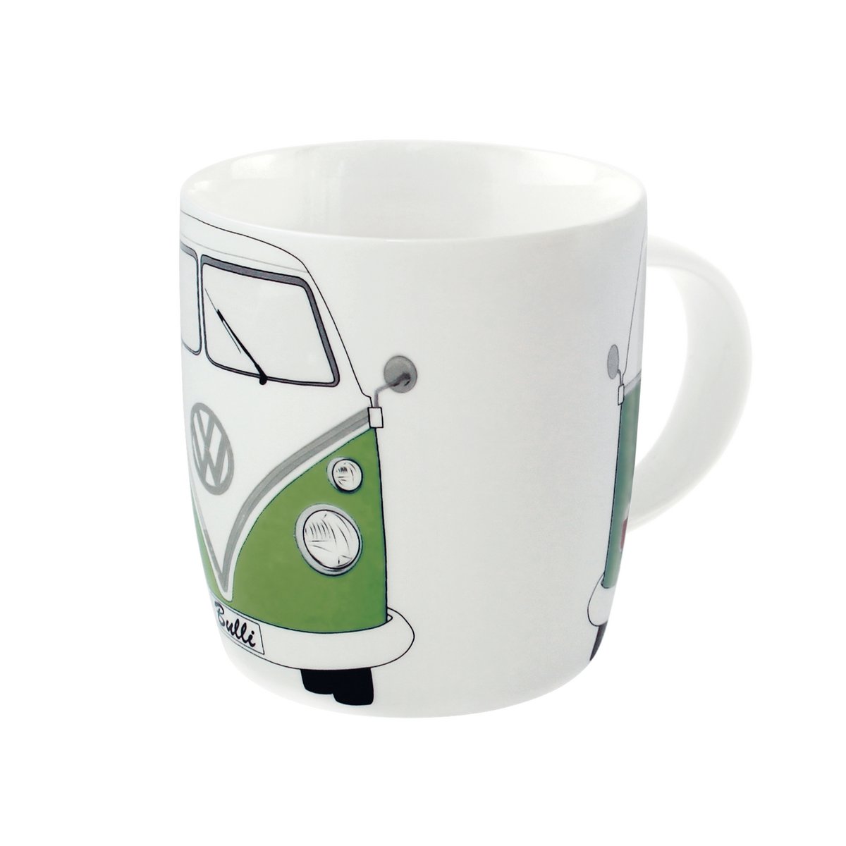 Volkswagen VW T1 Bus Tasse à café 370 ml dans une boîte cadeau - Avant/Vert