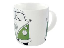 Volkswagen VW T1 Bus Taza de Café 370ml en Caja de Regalo - Frontal/Verde
