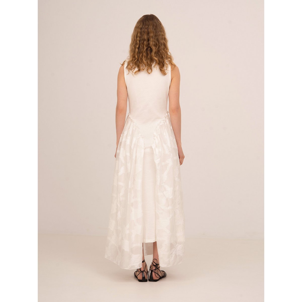 Printworks witte midi-jurk