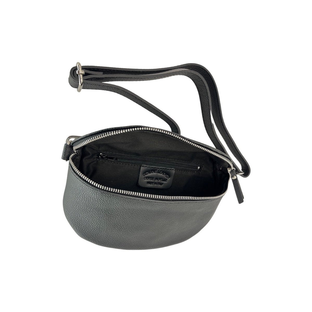 LINA HEUPTAS VAN GENERF LEER 25CM ZWART