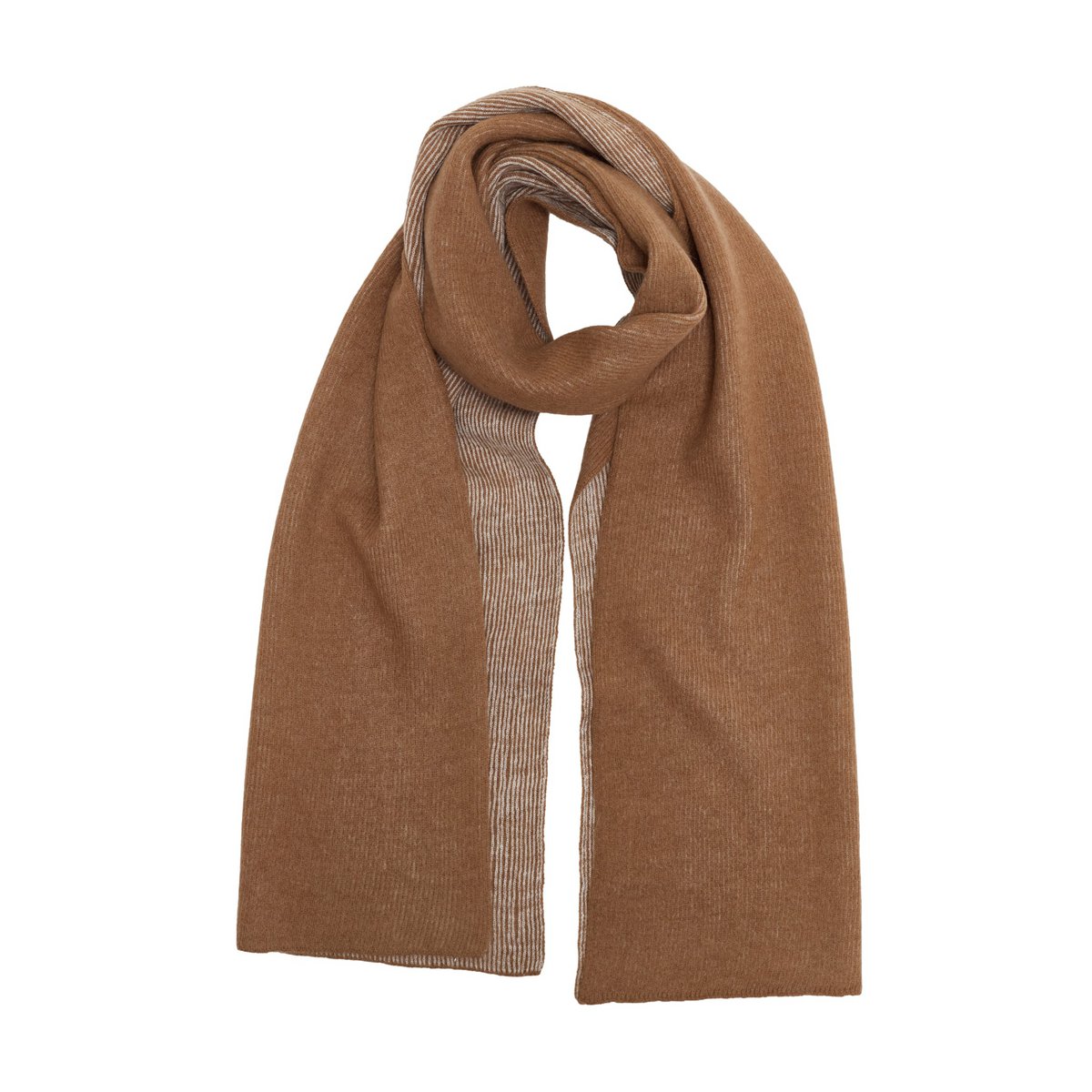ARTEMIS BEANIE & SCARF WOOL SET CAMEL-ECRU