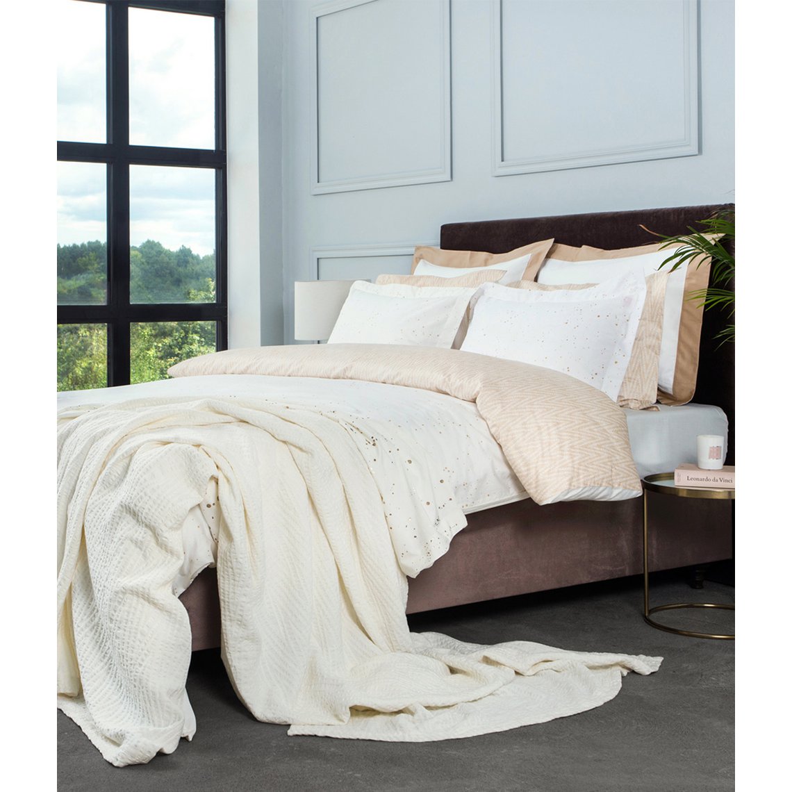 Sateen bed linen set Cosmos Gold