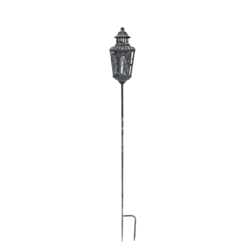 Tuinkaarsenhouder van ijzer h 126 d 12 cm