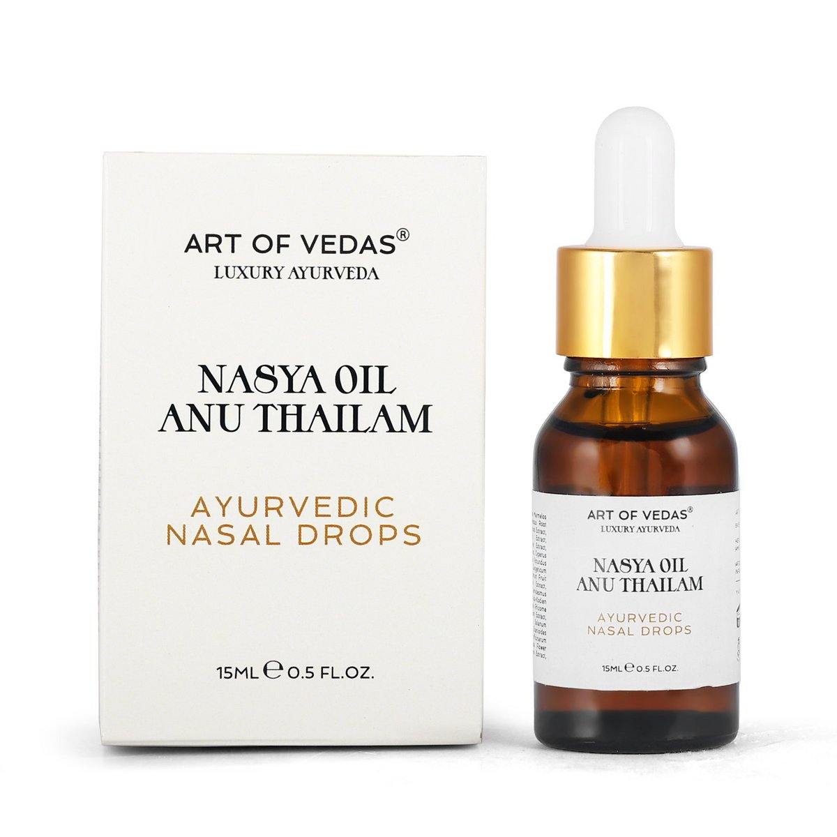Olio Nasya ayurvedico - Anu Thailam 15ml | Olio di terapia nasale tradizionale per seno e benessere respiratorio