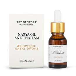 Ayurvedic Nasya Oil - Anu Thailam 15ml | Tradycyjny olej z terapii nosowej dla zatok i dobrego samopoczucia oddechowego
