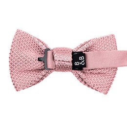 Dusty pink knitted bow tie