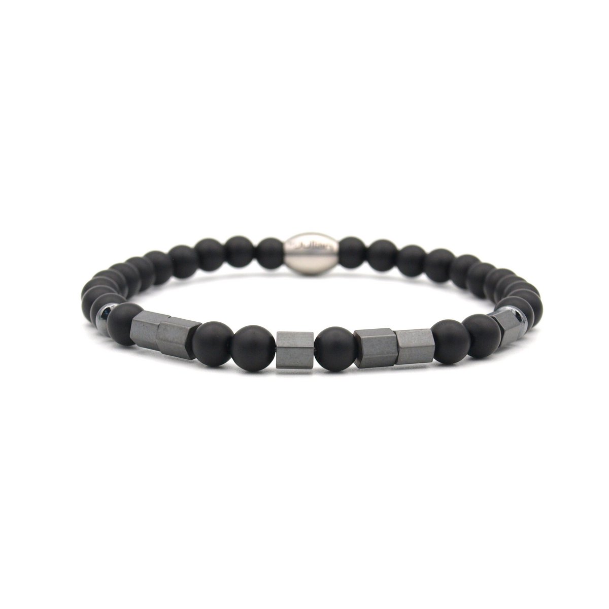 Morse code armband Papa onyx