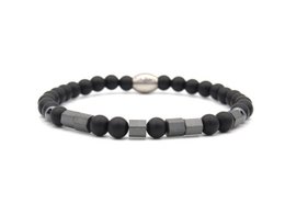 Morse code armband Papa onyx