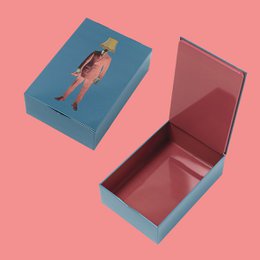 Lampaman rectangular metal tin box