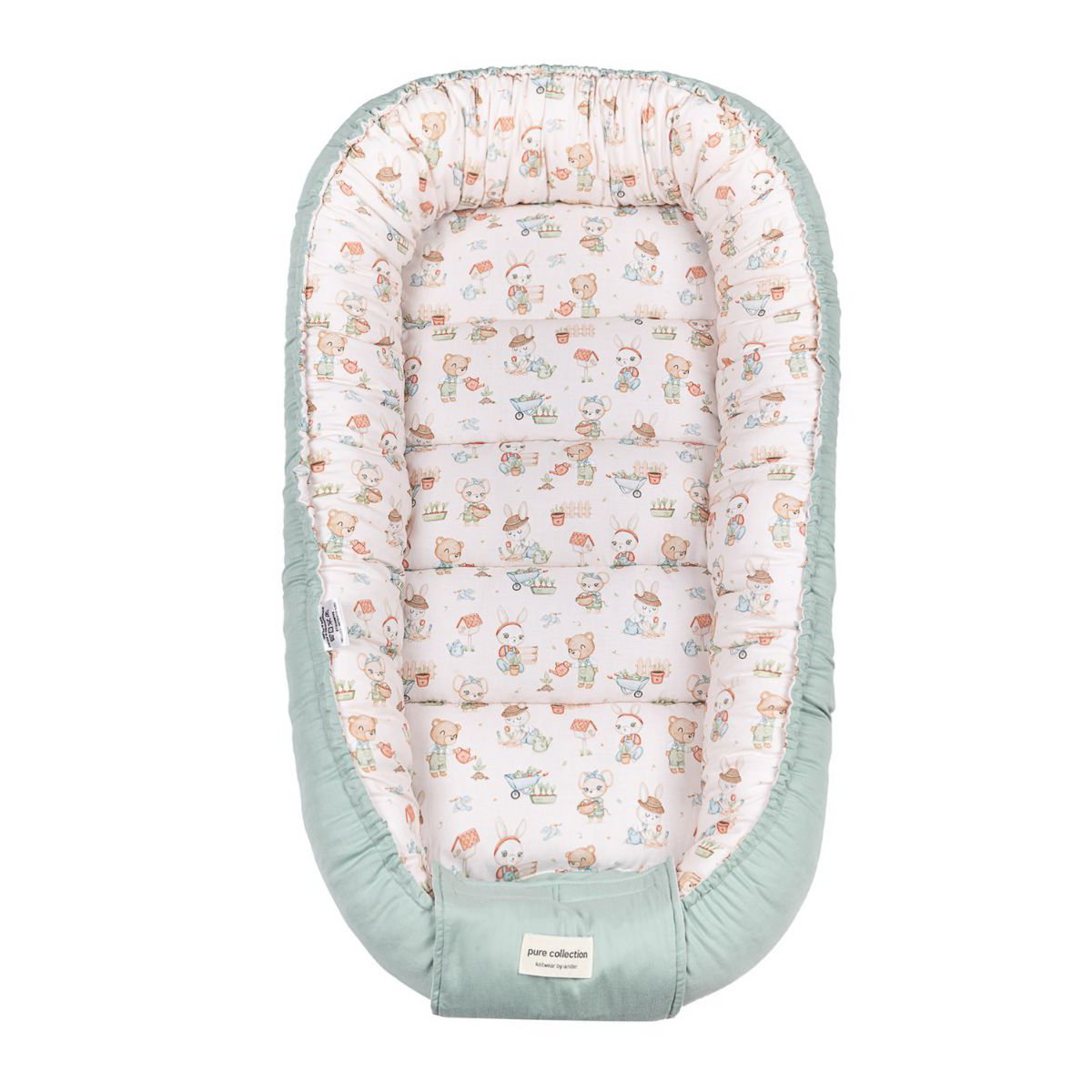 Nid d'enfant OLIVIER - 100% coton - sauge