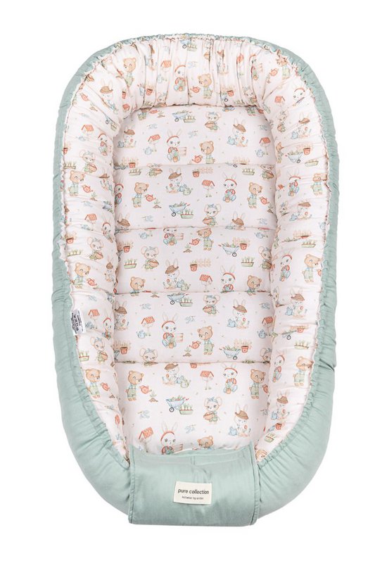Nid d'enfant OLIVIER - 100% coton - sauge