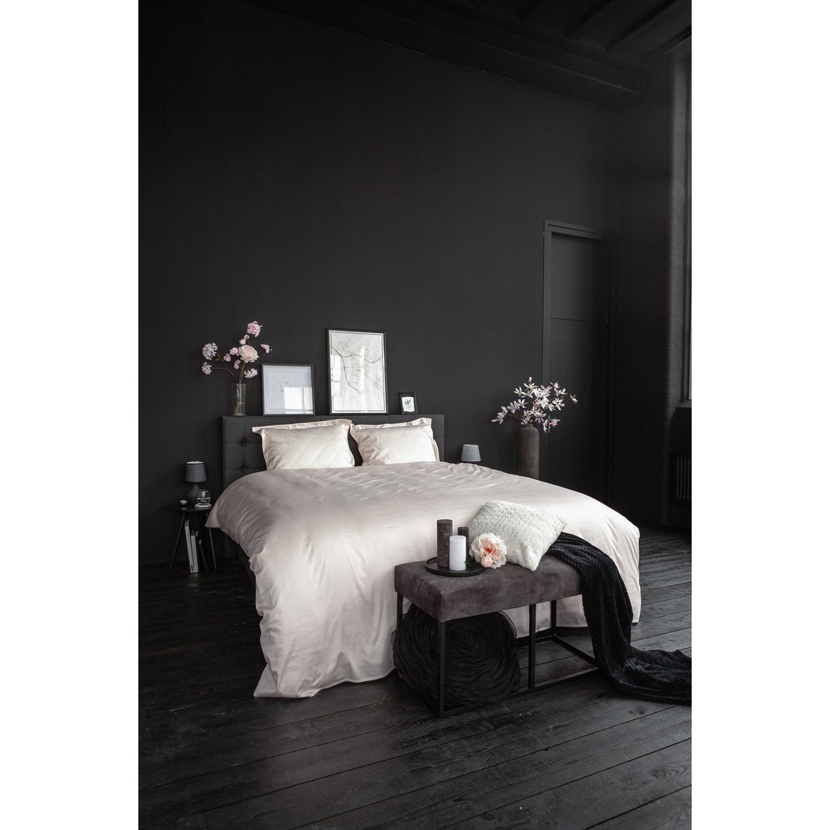 100% Cotton Satin Duvet Cover Set Blush
