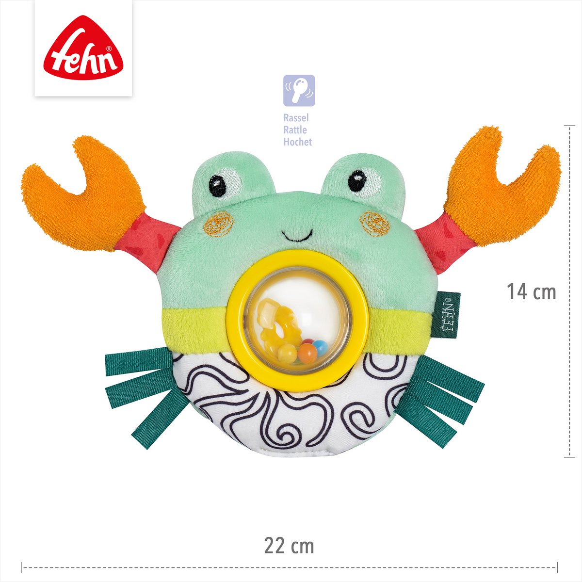 Spinning ball rattle crab