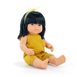 Dukke asiatisk pige 38 cm