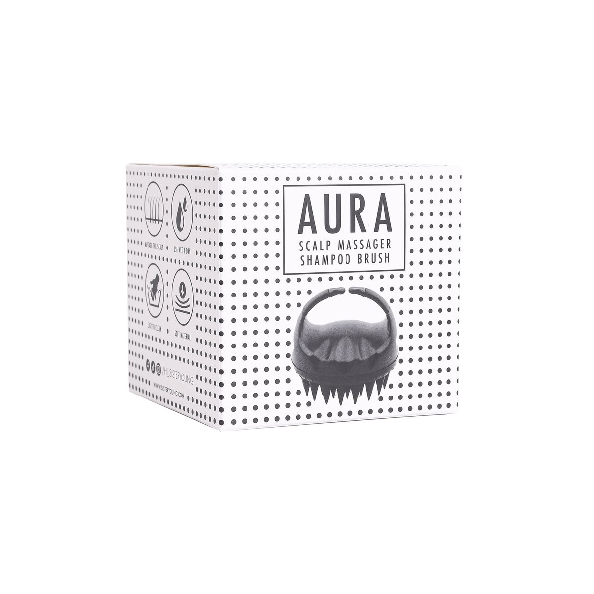 Sister Young l AURA Scalp Massager Brush for Washing and Head Massage