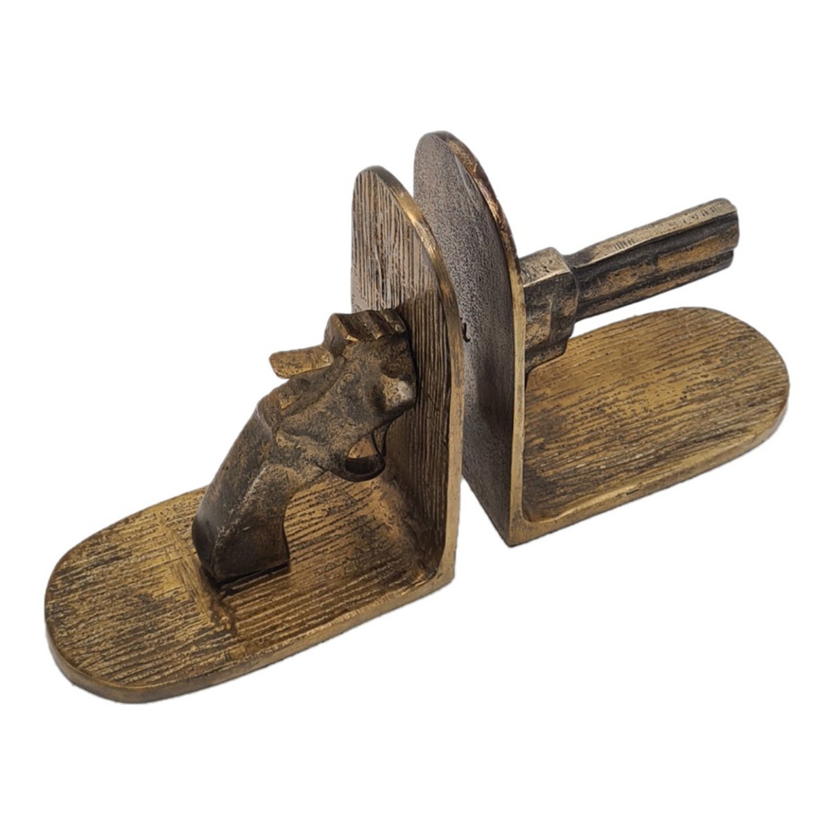 Bookend Gun - Gold - Antique Brass Shiny