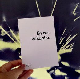 En nu vakantie
