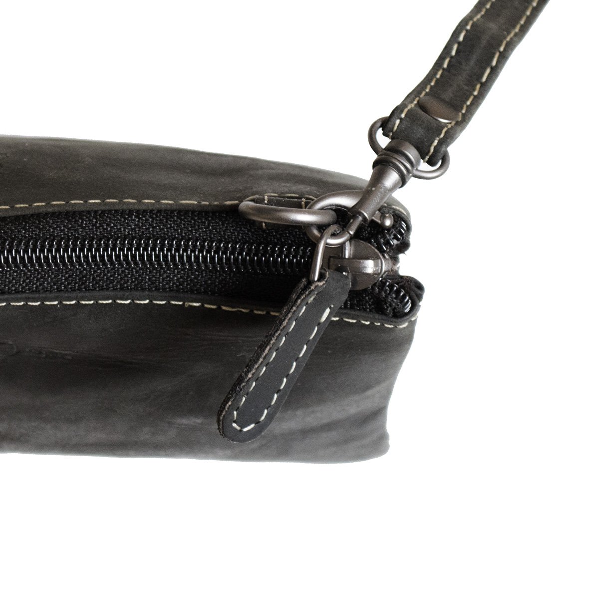 Skuldertaske I 3 farver Buffalo Læder - Festivaltaske - Lædertaske Lille - Crossbody taske til kvinder Læder - Str. L