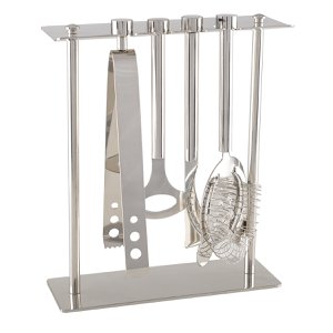 Bar tools on 7 -room silver colors support
