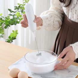 Batidor de huevos portátil, modelo de Batería de PC, batidor de espuma, cocina, automático, café, leche, espuma, herramientas para batir, 1 Batería de PC
