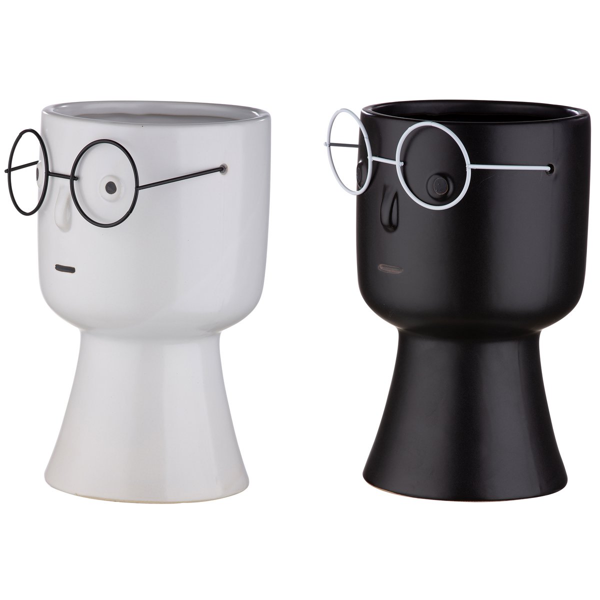 Ceramic vase "Face" with glasses VE 4 so