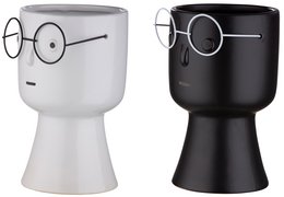 Keramisk vase "Face" med glas VE 4 so