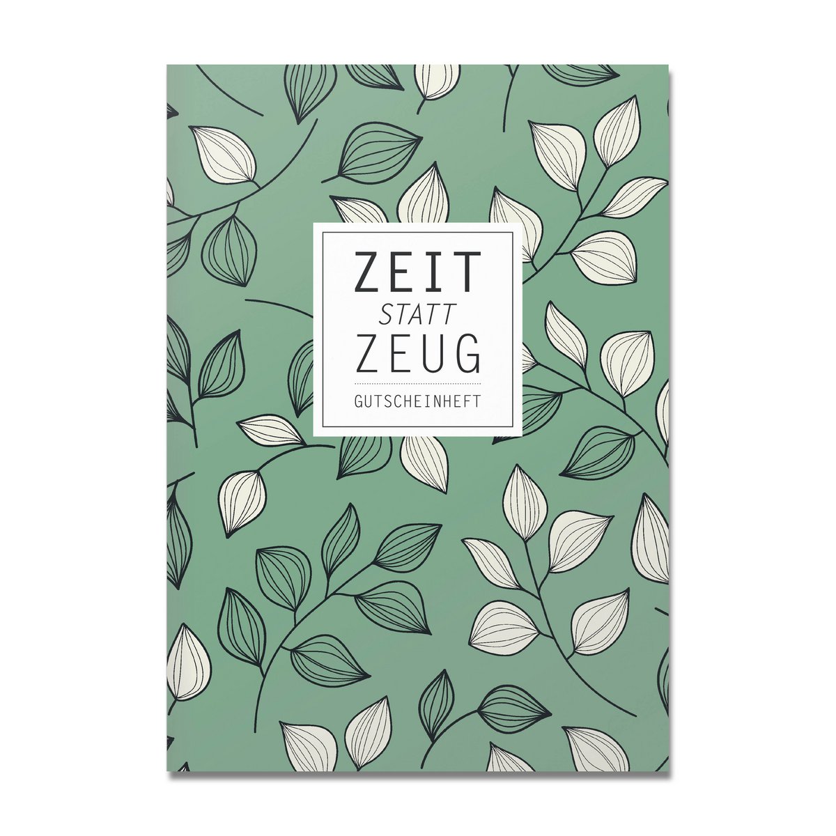 Coupon booklet time instead of stuff, dark green