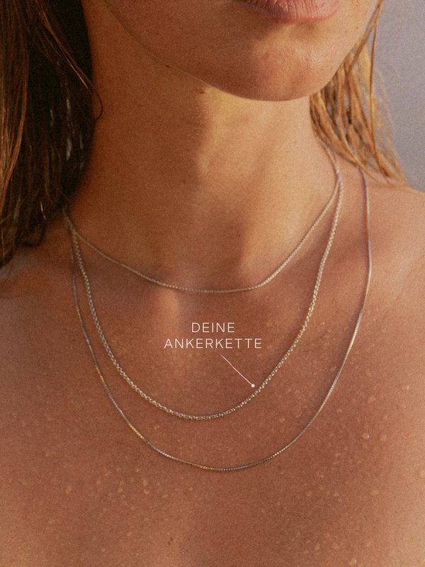 Ankerkæde DELICATE Delikat 14k hvidguld