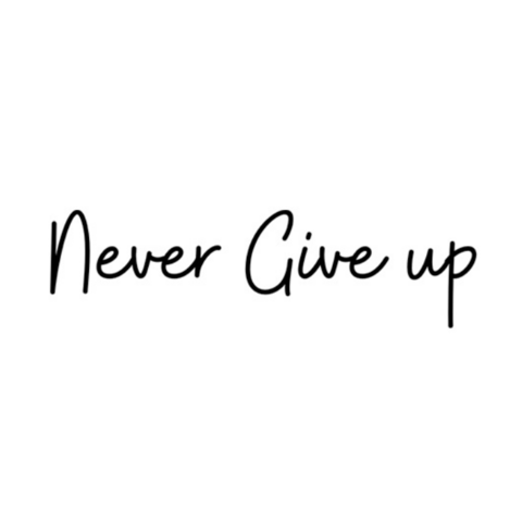 Temporary tattoo Sioou Never Give up x5