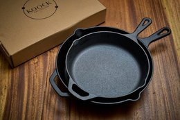 Padelle in ghisa per padella 30 e 25 cm - 2 pz