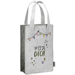 Geschenktasche Glückwunsch 2-sort. dunkelgrau; hellgrau, VE 8