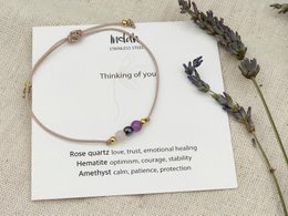 Armband rock, thinking of you, zilver en goud