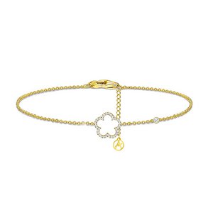 Rhinestone Flower and Light Point Bracelet