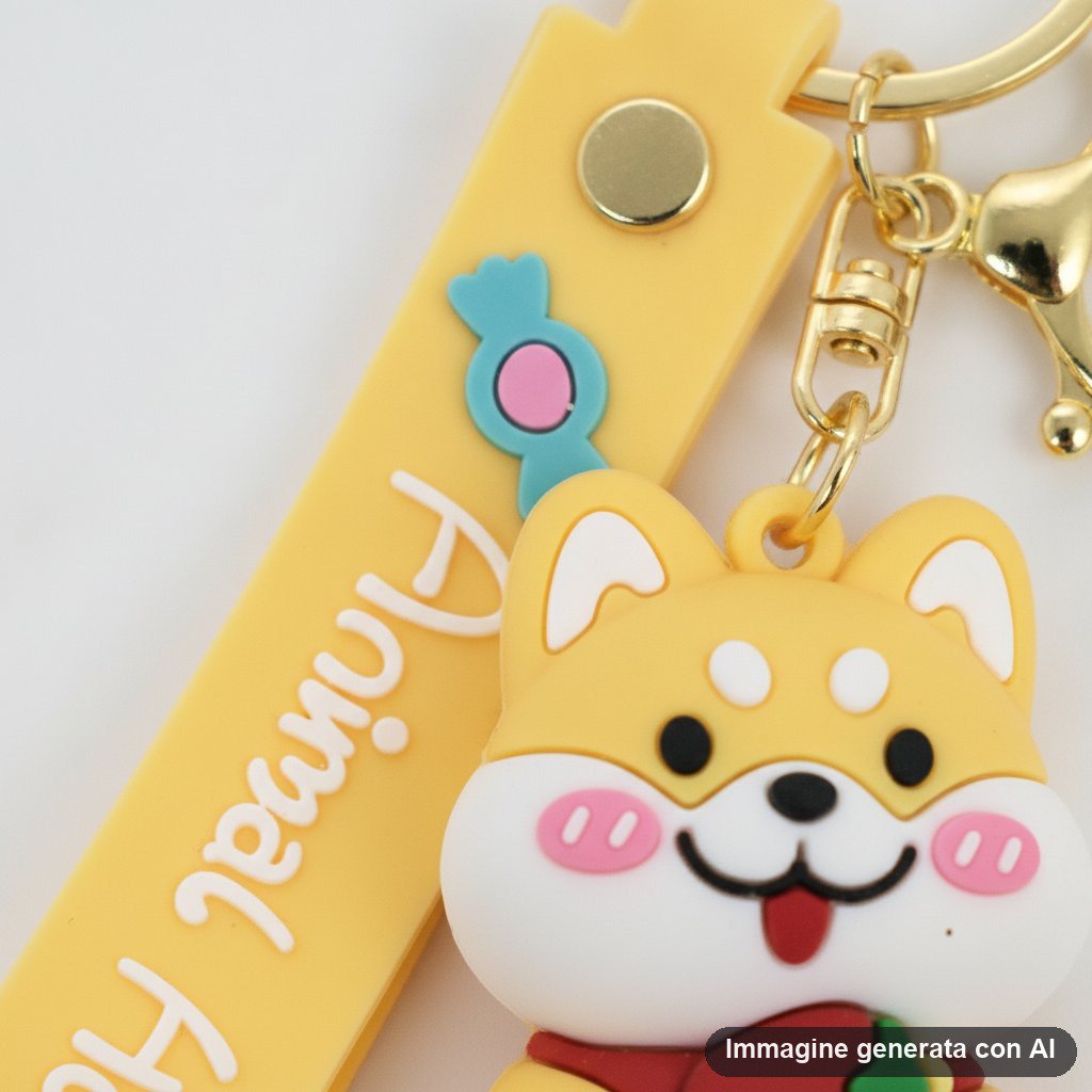 Dierlijke sleutelhangers - Kawaii karakterontwerp 4-delige set